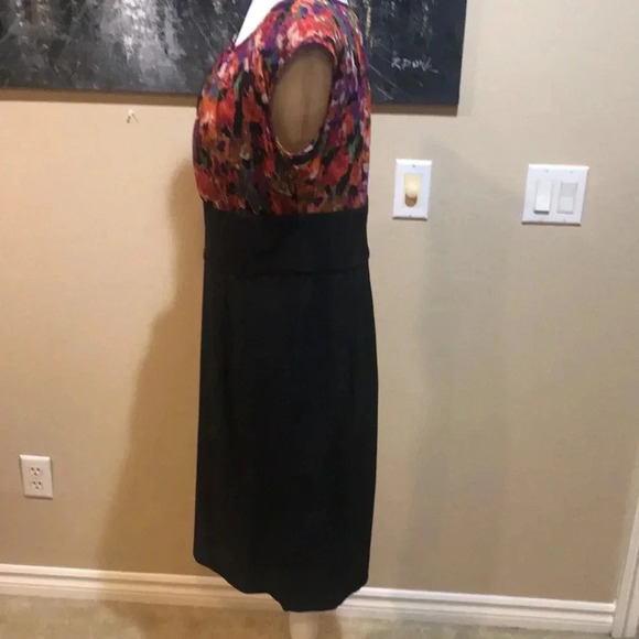 AB STUDIO Sleeveless Multi-Colored Bodice Empire Waist Midi Dress-Size 14 - Picture 4 of 10